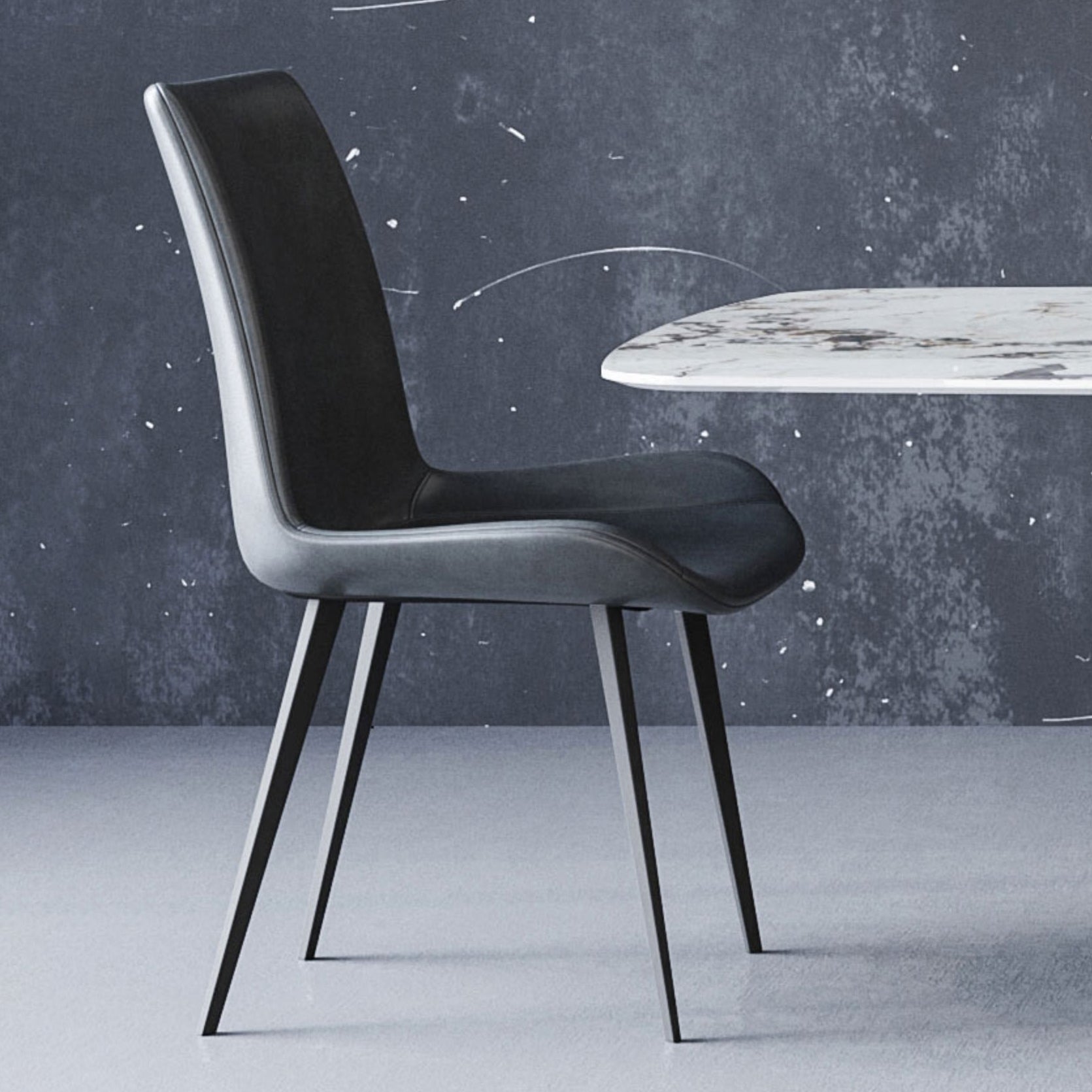 Modern Style Sintered Stone Dining Table with White Table and Black Trestle Base for Home Use Clearhalo 'Dining Room Sets' 'Dining Tables & Seating' 'dining_room_set' 'furn' 'furn_dining_room_set' 'Furniture' 'furniture_dining_room_set' 'Kitchen & Dining Furniture' 'kitchen&dining_furn' 'kitchen' 3413997