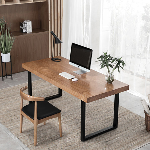 Industrial Wooden Dining¬†Room¬†Set with Rectangle Table and Metal Base Dining Table Furniture Clearhalo 'Dining Room Sets' 'Dining Tables & Seating' 'dining_room_set' 'furn' 'furn_dining_room_set' 'Furniture' 'furniture_dining_room_set' 'Kitchen & Dining Furniture' 'kitchen&dining_furn' 'kitchen' 3414032