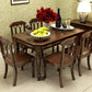Wooden Dining Room Set Traditional Standard Height with Rectangle Top Dining Furniture Brown Clearhalo 'Dining Room Sets' 'Dining Tables & Seating' 'dining_room_set' 'furn' 'furn_dining_room_set' 'Furniture' 'furniture_dining_room_set' 'Kitchen & Dining Furniture' 'kitchen&dining_furn' 'kitchen' 3414050