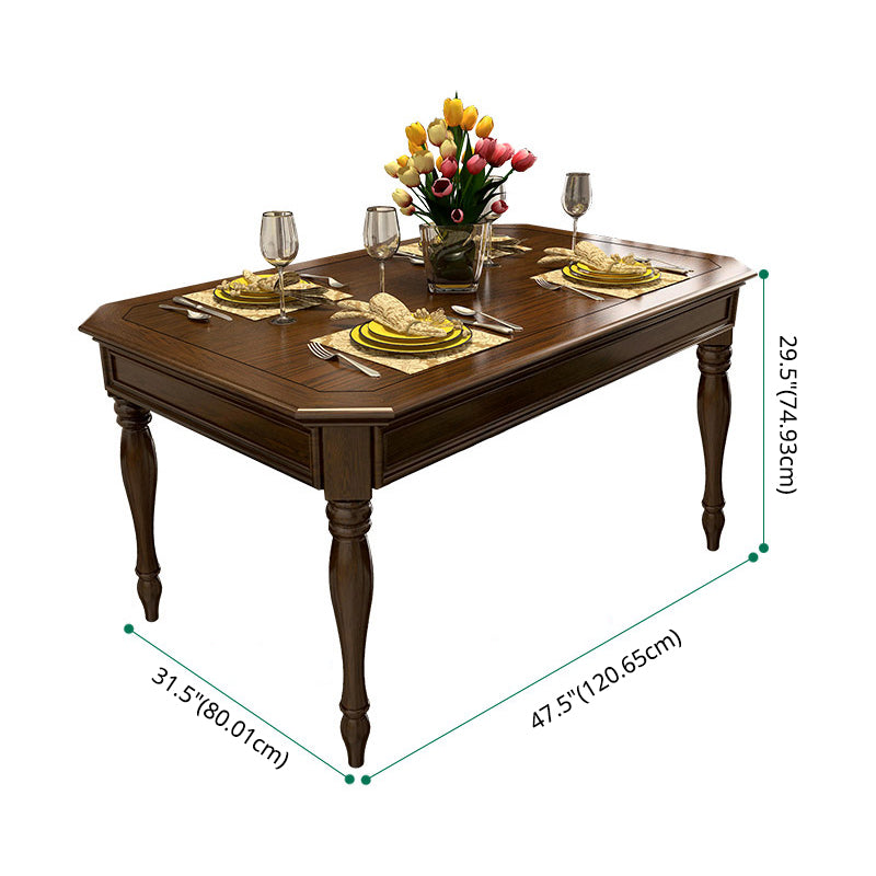 Wooden Dining Room Set Traditional Standard Height with Rectangle Top Dining Furniture Clearhalo 'Dining Room Sets' 'Dining Tables & Seating' 'dining_room_set' 'furn' 'furn_dining_room_set' 'Furniture' 'furniture_dining_room_set' 'Kitchen & Dining Furniture' 'kitchen&dining_furn' 'kitchen' 3414057