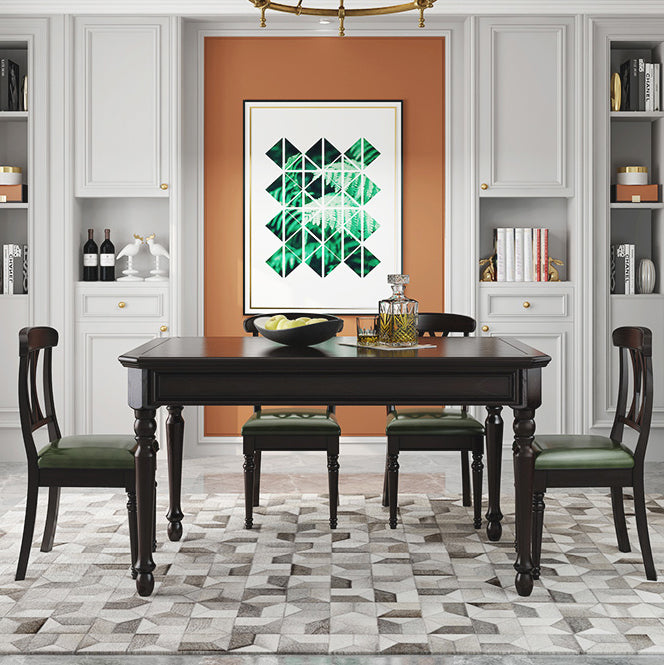 Traditional Wooden Dining Set with Rectangle Top and 4 Legs Base Dining¬†Room¬†Set Clearhalo 'Dining Room Sets' 'Dining Tables & Seating' 'dining_room_set' 'furn' 'furn_dining_room_set' 'Furniture' 'furniture_dining_room_set' 'Kitchen & Dining Furniture' 'kitchen&dining_furn' 'kitchen' 3414062