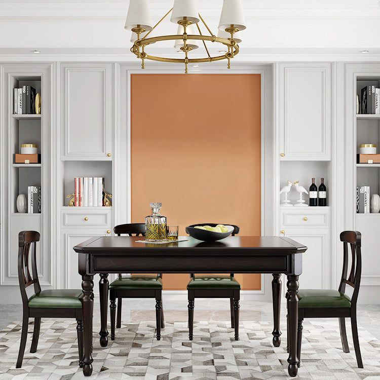 Traditional Wooden Dining Set with Rectangle Top and 4 Legs Base Dining¬†Room¬†Set Clearhalo 'Dining Room Sets' 'Dining Tables & Seating' 'dining_room_set' 'furn' 'furn_dining_room_set' 'Furniture' 'furniture_dining_room_set' 'Kitchen & Dining Furniture' 'kitchen&dining_furn' 'kitchen' 3414064