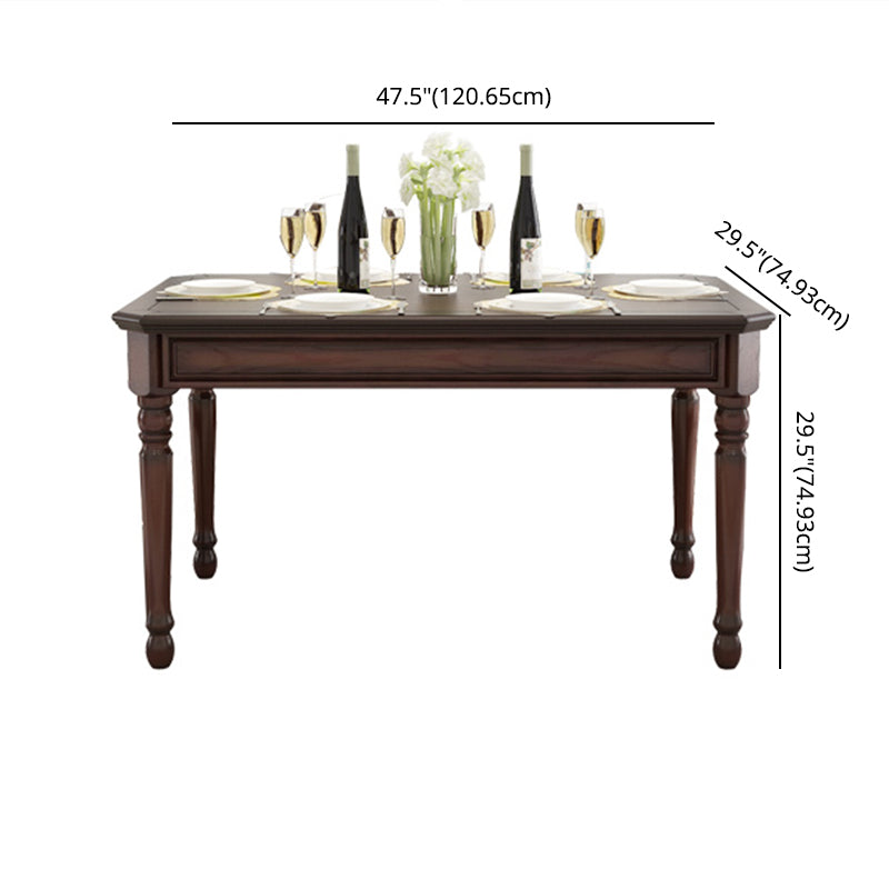 Traditional Wooden Dining Set with Rectangle Top and 4 Legs Base Dining¬†Room¬†Set Clearhalo 'Dining Room Sets' 'Dining Tables & Seating' 'dining_room_set' 'furn' 'furn_dining_room_set' 'Furniture' 'furniture_dining_room_set' 'Kitchen & Dining Furniture' 'kitchen&dining_furn' 'kitchen' 3414072