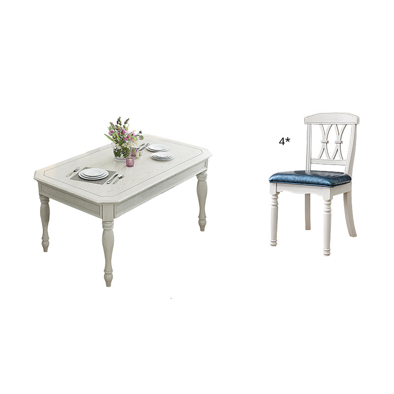 Traditional Solid Wood Dining Set Standard Height with 4 Legs Base Dining¬†Room¬†Set with 4 Chairs Clearhalo 'Dining Room Sets' 'Dining Tables & Seating' 'dining_room_set' 'furn' 'furn_dining_room_set' 'Furniture' 'furniture_dining_room_set' 'Kitchen & Dining Furniture' 'kitchen&dining_furn' 'kitchen' 3414077