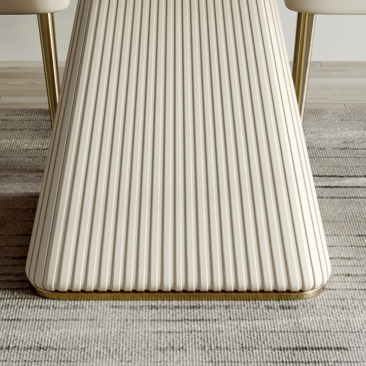 Modern Style Sintered Stone Dining Set with White Rectangle Shape Table and Pedestal Base Clearhalo 'Dining Room Sets' 'Dining Tables & Seating' 'dining_room_set' 'furn' 'furn_dining_room_set' 'Furniture' 'furniture_dining_room_set' 'Kitchen & Dining Furniture' 'kitchen&dining_furn' 'kitchen' 3422162