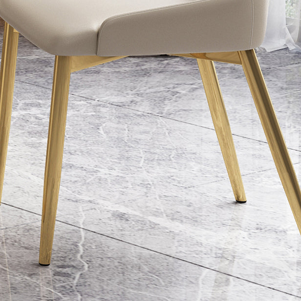 Modern Style Sintered Stone Dining Room Set with White Rectangle Shape Table and Gold Trestle Base Clearhalo 'Dining Room Sets' 'Dining Tables & Seating' 'dining_room_set' 'furn' 'furn_dining_room_set' 'Furniture' 'furniture_dining_room_set' 'Kitchen & Dining Furniture' 'kitchen&dining_furn' 'kitchen' 3422176