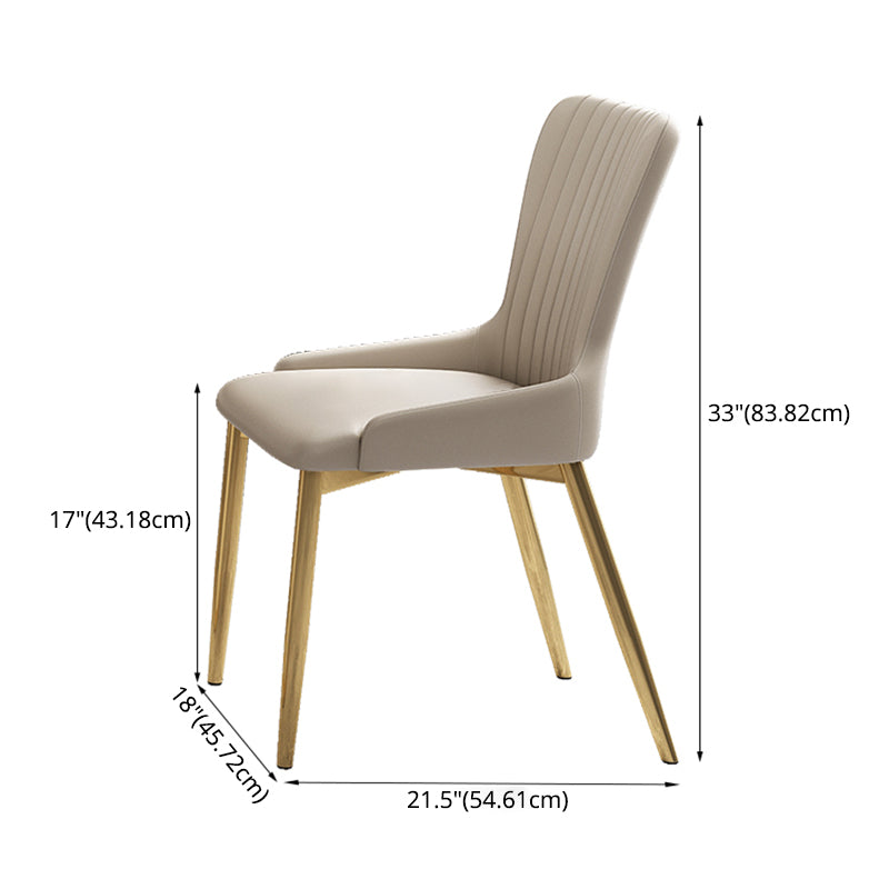 Modern Style Sintered Stone Dining Room Set with White Rectangle Shape Table and Gold Trestle Base Clearhalo 'Dining Room Sets' 'Dining Tables & Seating' 'dining_room_set' 'furn' 'furn_dining_room_set' 'Furniture' 'furniture_dining_room_set' 'Kitchen & Dining Furniture' 'kitchen&dining_furn' 'kitchen' 3422180