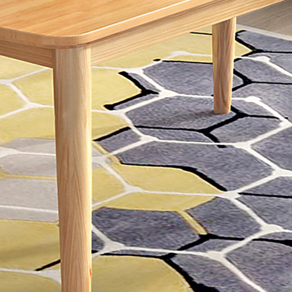 Modern Style Solid Wood Dining Room Set with Rectangle Shape Table and 4 Legs Base for Home Use Clearhalo 'Dining Room Sets' 'Dining Tables & Seating' 'dining_room_set' 'furn' 'furn_dining_room_set' 'Furniture' 'furniture_dining_room_set' 'Kitchen & Dining Furniture' 'kitchen&dining_furn' 'kitchen' 3422197