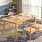 Modern Style Solid Wood Dining Room Set with Rectangle Shape Table and 4 Legs Base for Home Use Ladder Back 5 Piece Set Clearhalo 'Dining Room Sets' 'Dining Tables & Seating' 'dining_room_set' 'furn' 'furn_dining_room_set' 'Furniture' 'furniture_dining_room_set' 'Kitchen & Dining Furniture' 'kitchen&dining_furn' 'kitchen' 3422206