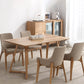 Modern Style Solid Wood Dining Set with Rectangle Shape Table and Double Pedestal Base Beige Clearhalo 'Dining Room Sets' 'Dining Tables & Seating' 'dining_room_set' 'furn' 'furn_dining_room_set' 'Furniture' 'furniture_dining_room_set' 'Kitchen & Dining Furniture' 'kitchen&dining_furn' 'kitchen' 3422221