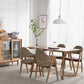 Modern Style Solid Wood Dining Set with Rectangle Shape Table and Double Pedestal Base Clearhalo 'Dining Room Sets' 'Dining Tables & Seating' 'dining_room_set' 'furn' 'furn_dining_room_set' 'Furniture' 'furniture_dining_room_set' 'Kitchen & Dining Furniture' 'kitchen&dining_furn' 'kitchen' 3422234
