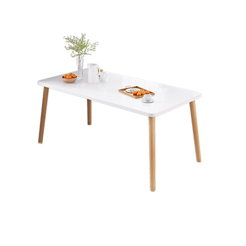 Contemporary Rectangle Shape Standard Dining Set MDF Natural Dining Set with 4 Legs Base Clearhalo 'Dining Room Sets' 'Dining Tables & Seating' 'dining_room_set' 'Furniture' 'furniture_dining_room_set' 'Kitchen & Dining Furniture' 'kitchen&dining_furn' 'kitchen' 3422276