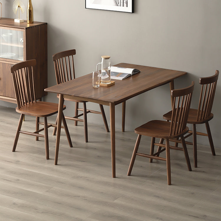 Contemporary Solid Wood Top Dining Room Furniture with Wooden 4 Legs Table Dinette Set Clearhalo 'Dining Room Sets' 'Dining Tables & Seating' 'dining_room_set' 'furn' 'furn_dining_room_set' 'Furniture' 'furniture_dining_room_set' 'Kitchen & Dining Furniture' 'kitchen&dining_furn' 'kitchen' 3422386