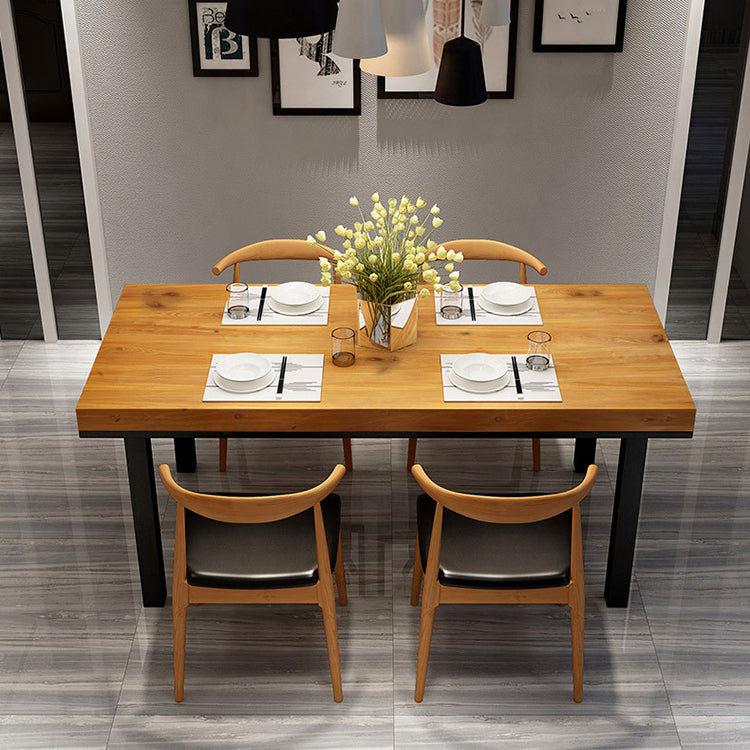 Industrial Style Solid Wood Dining¬†Room¬†Set with Rectangle Shape Dining Table Furniture Clearhalo 'Dining Room Sets' 'Dining Tables & Seating' 'dining_room_set' 'furn' 'furn_dining_room_set' 'Furniture' 'furniture_dining_room_set' 'Kitchen & Dining Furniture' 'kitchen&dining_furn' 'kitchen' 3422412