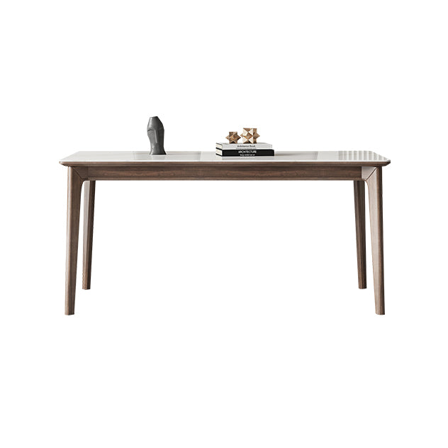 Modern Sintered Stone Table Set of 5/7 with Rectangle Table Dining Set with PU Leather Chairs Clearhalo 'Dining Room Sets' 'Dining Tables & Seating' 'dining_room_set' 'furn' 'furn_dining_room_set' 'Furniture' 'furniture_dining_room_set' 'Kitchen & Dining Furniture' 'kitchen&dining_furn' 'kitchen' 3422418