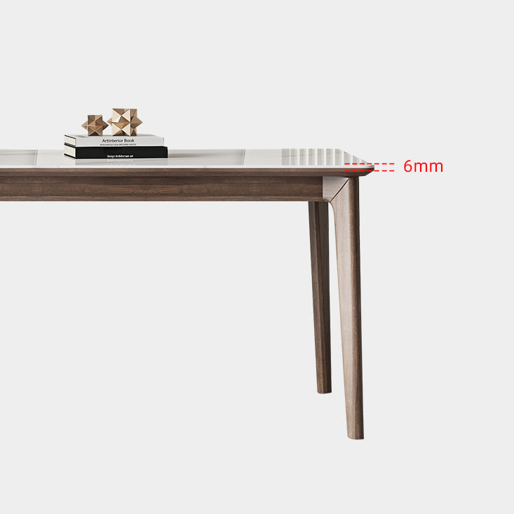 Modern Sintered Stone Table Set of 5/7 with Rectangle Table Dining Set with PU Leather Chairs Clearhalo 'Dining Room Sets' 'Dining Tables & Seating' 'dining_room_set' 'furn' 'furn_dining_room_set' 'Furniture' 'furniture_dining_room_set' 'Kitchen & Dining Furniture' 'kitchen&dining_furn' 'kitchen' 3422419