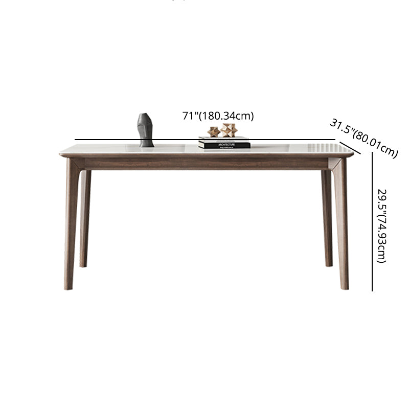Modern Sintered Stone Table Set of 5/7 with Rectangle Table Dining Set with PU Leather Chairs Clearhalo 'Dining Room Sets' 'Dining Tables & Seating' 'dining_room_set' 'furn' 'furn_dining_room_set' 'Furniture' 'furniture_dining_room_set' 'Kitchen & Dining Furniture' 'kitchen&dining_furn' 'kitchen' 3422425