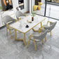 Scandinavian Sintered Stone Top 5 Pieces Dinette Set with Rectangle Table Dining Room Set Clearhalo 'Dining Room Sets' 'Dining Tables & Seating' 'dining_room_set' 'furn' 'furn_dining_room_set' 'Furniture' 'furniture_dining_room_set' 'Kitchen & Dining Furniture' 'kitchen&dining_furn' 'kitchen' 3422427