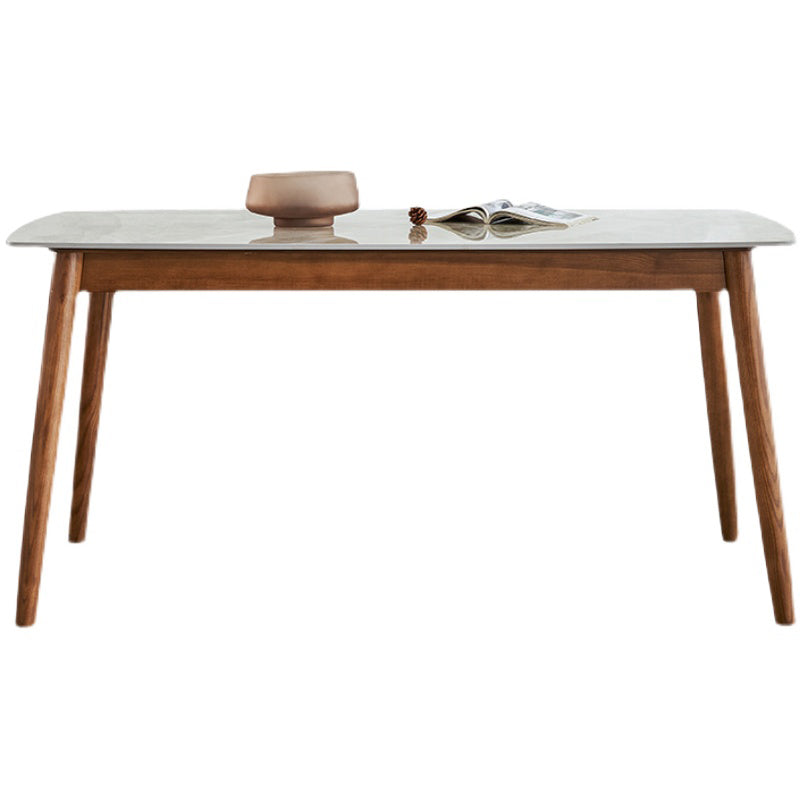 Modern Sintered Stone Table Set of 5/7 with Rectangle Table Dining Set with Woodern Chairs Clearhalo 'Dining Room Sets' 'Dining Tables & Seating' 'dining_room_set' 'furn' 'furn_dining_room_set' 'Furniture' 'furniture_dining_room_set' 'Kitchen & Dining Furniture' 'kitchen&dining_furn' 'kitchen' 3422446