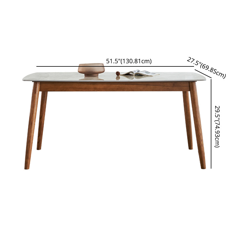 Modern Sintered Stone Table Set of 5/7 with Rectangle Table Dining Set with Woodern Chairs Clearhalo 'Dining Room Sets' 'Dining Tables & Seating' 'dining_room_set' 'furn' 'furn_dining_room_set' 'Furniture' 'furniture_dining_room_set' 'Kitchen & Dining Furniture' 'kitchen&dining_furn' 'kitchen' 3422451