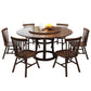 Round Traditional Standard Wood Dining Room Set of Rectangle Shape for Kitchen Table Set Clearhalo 'Dining Room Sets' 'Dining Tables & Seating' 'dining_room_set' 'furn' 'furn_dining_room_set' 'Furniture' 'furniture_dining_room_set' 'Kitchen & Dining Furniture' 'kitchen&dining_furn' 'kitchen' 3422464