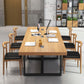 Industrial Style Solid Wood Top Dining Room Set with 4 Legs Table Dining Table Furniture for Home 7 Piece Set Clearhalo 'Dining Room Sets' 'Dining Tables & Seating' 'dining_room_set' 'furn' 'furn_dining_room_set' 'Furniture' 'furniture_dining_room_set' 'Kitchen & Dining Furniture' 'kitchen&dining_furn' 'kitchen' 3422474