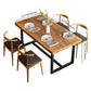 Industrial Style Solid Wood Top Dining Room Set with 4 Legs Table Dining Table Furniture for Home Clearhalo 'Dining Room Sets' 'Dining Tables & Seating' 'dining_room_set' 'furn' 'furn_dining_room_set' 'Furniture' 'furniture_dining_room_set' 'Kitchen & Dining Furniture' 'kitchen&dining_furn' 'kitchen' 3422481