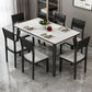 Modern Sintered Stone Table Set of 5/7 with Rectangle Table Dining Set with Woodern Chairs Clearhalo 'Dining Room Sets' 'Dining Tables & Seating' 'dining_room_set' 'furn' 'furn_dining_room_set' 'Furniture' 'furniture_dining_room_set' 'Kitchen & Dining Furniture' 'kitchen&dining_furn' 'kitchen' 3422487