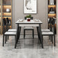 Modern Sintered Stone Table Set of 5/7 with Rectangle Table Dining Set with Woodern Chairs Clearhalo 'Dining Room Sets' 'Dining Tables & Seating' 'dining_room_set' 'furn' 'furn_dining_room_set' 'Furniture' 'furniture_dining_room_set' 'Kitchen & Dining Furniture' 'kitchen&dining_furn' 'kitchen' 3422490