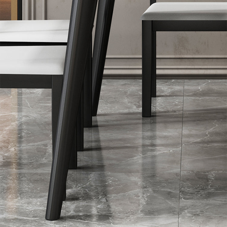 Modern Sintered Stone Table Set of 5/7 with Rectangle Table Dining Set with Woodern Chairs Clearhalo 'Dining Room Sets' 'Dining Tables & Seating' 'dining_room_set' 'furn' 'furn_dining_room_set' 'Furniture' 'furniture_dining_room_set' 'Kitchen & Dining Furniture' 'kitchen&dining_furn' 'kitchen' 3422496