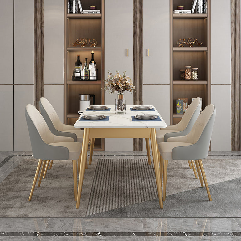 Modern Kitchen Sintered Stone Furniture of Standard Height Formal Dining¬†Room¬†Table¬†Set Clearhalo 'Dining Room Sets' 'Dining Tables & Seating' 'dining_room_set' 'furn' 'furn_dining_room_set' 'Furniture' 'furniture_dining_room_set' 'Kitchen & Dining Furniture' 'kitchen&dining_furn' 'kitchen' 3422552