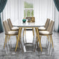 Fixed Sintered Stone Dining Room Set with Metallic 4 Legs Table Dining Room Furniture for Home Use Clearhalo 'Dining Room Sets' 'Dining Tables & Seating' 'dining_room_set' 'furn' 'furn_dining_room_set' 'Furniture' 'furniture_dining_room_set' 'Kitchen & Dining Furniture' 'kitchen&dining_furn' 'kitchen' 3422556