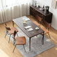 Industrial Style Wooden Dining¬†Room¬†Set with Rectangle Table and Metal Base Dining Table Furniture Clearhalo 'Dining Room Sets' 'Dining Tables & Seating' 'dining_room_set' 'furn' 'furn_dining_room_set' 'Furniture' 'furniture_dining_room_set' 'Kitchen & Dining Furniture' 'kitchen&dining_furn' 'kitchen' 3422570