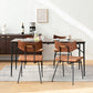Industrial Style Wooden Dining¬†Room¬†Set with Rectangle Table and Metal Base Dining Table Furniture Clearhalo 'Dining Room Sets' 'Dining Tables & Seating' 'dining_room_set' 'furn' 'furn_dining_room_set' 'Furniture' 'furniture_dining_room_set' 'Kitchen & Dining Furniture' 'kitchen&dining_furn' 'kitchen' 3422575