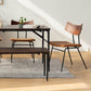 Industrial Style Wooden Dining¬†Room¬†Set with Rectangle Table and Metal Base Dining Table Furniture Clearhalo 'Dining Room Sets' 'Dining Tables & Seating' 'dining_room_set' 'furn' 'furn_dining_room_set' 'Furniture' 'furniture_dining_room_set' 'Kitchen & Dining Furniture' 'kitchen&dining_furn' 'kitchen' 3422581