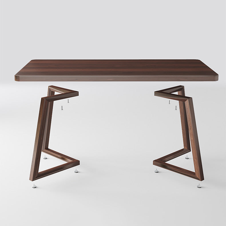 Wooden Modern Dining Room Set with Double Pedestal Base Formal Table Set for Home Use Clearhalo 'Dining Room Sets' 'Dining Tables & Seating' 'dining_room_set' 'furn' 'furn_dining_room_set' 'Furniture' 'furniture_dining_room_set' 'Kitchen & Dining Furniture' 'kitchen&dining_furn' 'kitchen' 3422692