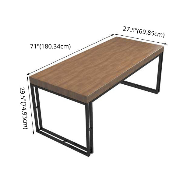 Traditional Style Wooden Dining¬†Room¬†Set with Rectangle Table and Metal Base Dining Table Furniture Clearhalo 'Dining Room Sets' 'Dining Tables & Seating' 'dining_room_set' 'furn' 'furn_dining_room_set' 'Furniture' 'furniture_dining_room_set' 'Kitchen & Dining Furniture' 'kitchen&dining_furn' 'kitchen' 3422703