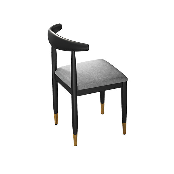 Contemporary Metallic Fixed Dining Table Rectangle Formal Dinette Set with Balck Base Clearhalo 'Dining Room Sets' 'Dining Tables & Seating' 'dining_room_set' 'furn' 'furn_dining_room_set' 'Furniture' 'furniture_dining_room_set' 'Kitchen & Dining Furniture' 'kitchen&dining_furn' 'kitchen' 3422711