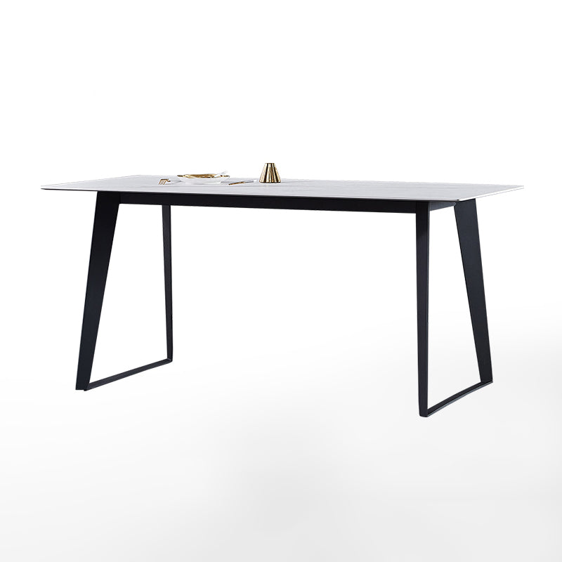 Modern Sintered Stone Dining Set White Multi Purpose Dining Table Furniture for Dining Room Table Only Clearhalo 'Dining Room Sets' 'Dining Tables & Seating' 'dining_room_set' 'furn' 'furn_dining_room_set' 'Furniture' 'furniture_dining_room_set' 'Kitchen & Dining Furniture' 'kitchen&dining_furn' 'kitchen' 3422721