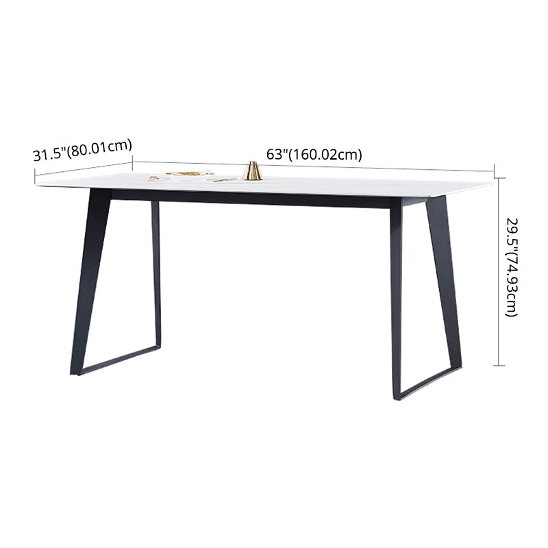 Modern Sintered Stone Dining Set White Multi Purpose Dining Table Furniture for Dining Room Clearhalo 'Dining Room Sets' 'Dining Tables & Seating' 'dining_room_set' 'furn' 'furn_dining_room_set' 'Furniture' 'furniture_dining_room_set' 'Kitchen & Dining Furniture' 'kitchen&dining_furn' 'kitchen' 3422729