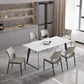 Modern Sintered Stone Dining Set White Multi Purpose Dining Table Furniture for Dining Room Clearhalo 'Dining Room Sets' 'Dining Tables & Seating' 'dining_room_set' 'furn' 'furn_dining_room_set' 'Furniture' 'furniture_dining_room_set' 'Kitchen & Dining Furniture' 'kitchen&dining_furn' 'kitchen' 3422731