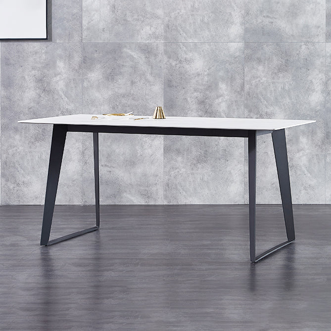 Modern Sintered Stone Dining Set White Multi Purpose Dining Table Furniture for Dining Room Clearhalo 'Dining Room Sets' 'Dining Tables & Seating' 'dining_room_set' 'furn' 'furn_dining_room_set' 'Furniture' 'furniture_dining_room_set' 'Kitchen & Dining Furniture' 'kitchen&dining_furn' 'kitchen' 3422733