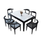 Modern Style Sintered Stone Standard Dining Set White Rectangle Dining Set for Kitchen Clearhalo 'Dining Room Sets' 'Dining Tables & Seating' 'dining_room_set' 'furn' 'furn_dining_room_set' 'Furniture' 'furniture_dining_room_set' 'Kitchen & Dining Furniture' 'kitchen&dining_furn' 'kitchen' 3422738