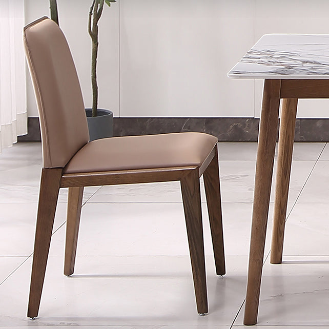 Modern Sintered Stone Dining Table Rectangular Dining Table with Four-leg Solid Wood Base Clearhalo 'Dining Room Sets' 'Dining Tables & Seating' 'dining_room_set' 'furn' 'furn_dining_room_set' 'Furniture' 'furniture_dining_room_set' 'Kitchen & Dining Furniture' 'kitchen&dining_furn' 'kitchen' 3422751