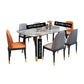Scandinavian Solid Wood Frame Dining Table Rectangle Formal Dinette Set Kitchen Clearhalo 'Dining Room Sets' 'Dining Tables & Seating' 'dining_room_set' 'furn' 'furn_dining_room_set' 'Furniture' 'furniture_dining_room_set' 'Kitchen & Dining Furniture' 'kitchen&dining_furn' 'kitchen' 3422794