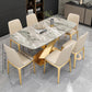 Modern Style Sintered Stone Kitchen Set with Table and Upholstered Chairs Clearhalo 'Dining Room Sets' 'Dining Tables & Seating' 'dining_room_set' 'furn' 'furn_dining_room_set' 'Furniture' 'furniture_dining_room_set' 'Kitchen & Dining Furniture' 'kitchen&dining_furn' 'kitchen' 3422809
