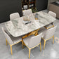 Modern Style Sintered Stone Kitchen Set with Table and Upholstered Chairs Clearhalo 'Dining Room Sets' 'Dining Tables & Seating' 'dining_room_set' 'furn' 'furn_dining_room_set' 'Furniture' 'furniture_dining_room_set' 'Kitchen & Dining Furniture' 'kitchen&dining_furn' 'kitchen' 3422810