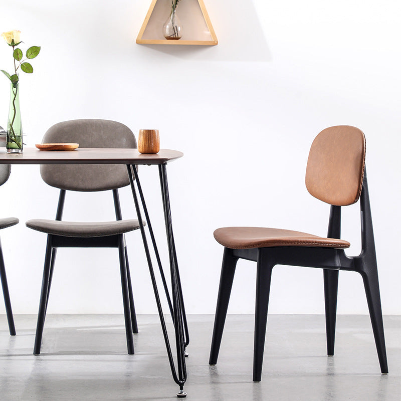 Modern Armless Dining Side Chair Indoor Open Back Chair with Metal Legs Clearhalo ' kitchen&dining_furn' 'Dining Chairs' 'Dining Tables & Seating' 'dining_chair' 'Furniture' 'furniture_dining_chair' 'Kitchen & Dining Furniture' 'kitchen' 3444966