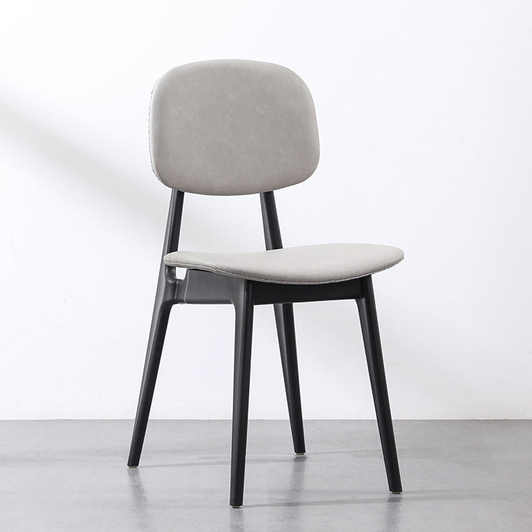 Modern Armless Dining Side Chair Indoor Open Back Chair with Metal Legs Light Gray 1 Piece Clearhalo ' kitchen&dining_furn' 'Dining Chairs' 'Dining Tables & Seating' 'dining_chair' 'Furniture' 'furniture_dining_chair' 'Kitchen & Dining Furniture' 'kitchen' 3444969