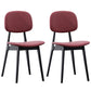 Modern Armless Dining Side Chair Indoor Open Back Chair with Metal Legs Red Set of 2 Clearhalo ' kitchen&dining_furn' 'Dining Chairs' 'Dining Tables & Seating' 'dining_chair' 'Furniture' 'furniture_dining_chair' 'Kitchen & Dining Furniture' 'kitchen' 3444976